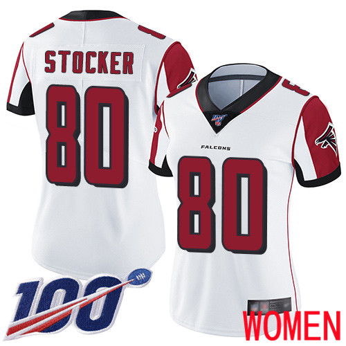 Atlanta Falcons Limited White Women Luke Stocker Road Jersey NFL Football #80 100th Season Vapor Untouchable->youth nfl jersey->Youth Jersey